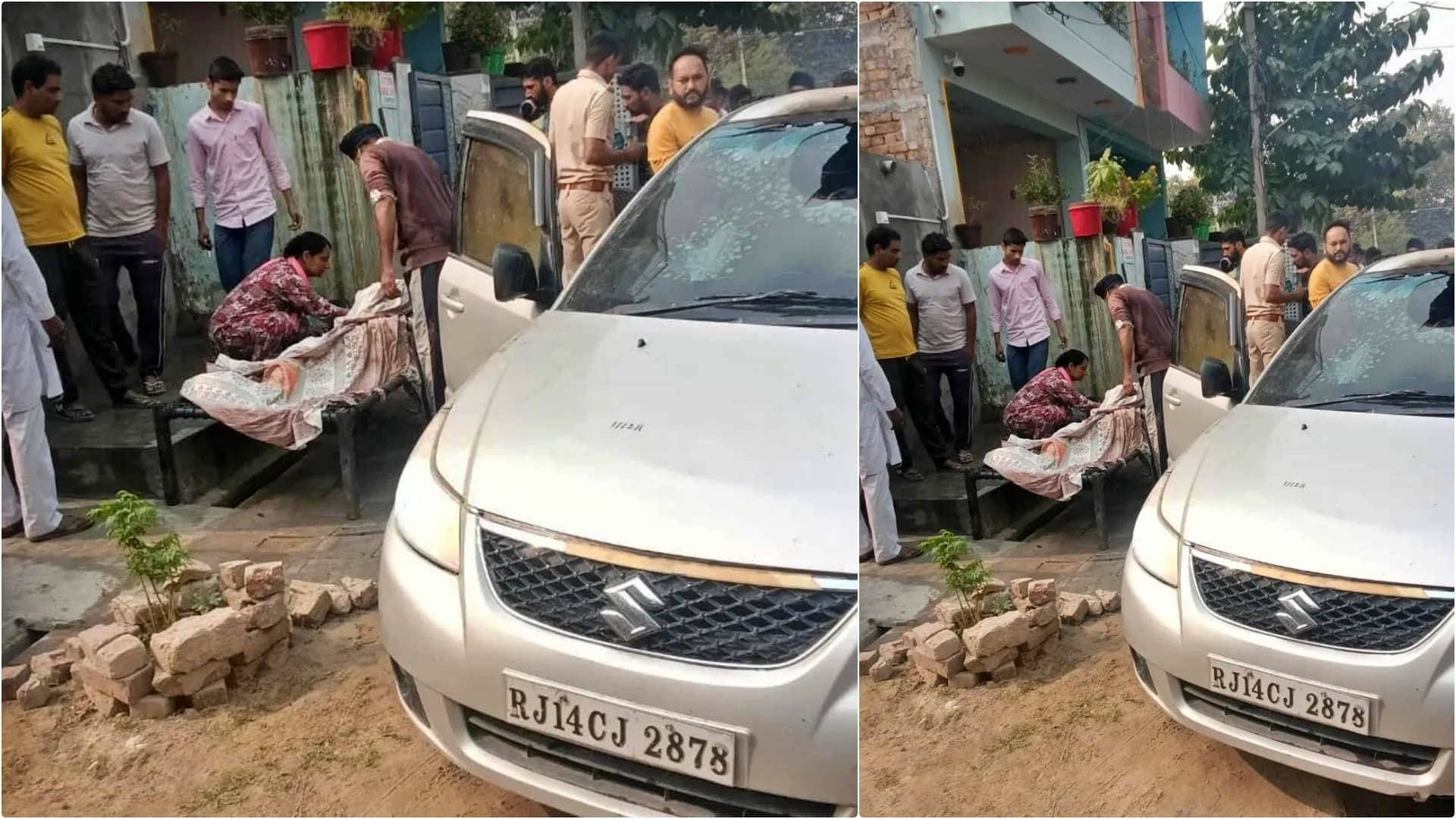 Sriganganagar News: Young man sets car on fire in front of girlfriend's house, dies from burns