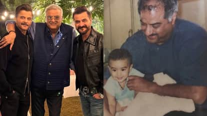 अनिल कपूर, बोनी कपूर, संजय कपूर, खुशी कपूर (बचपन की तस्वीर)