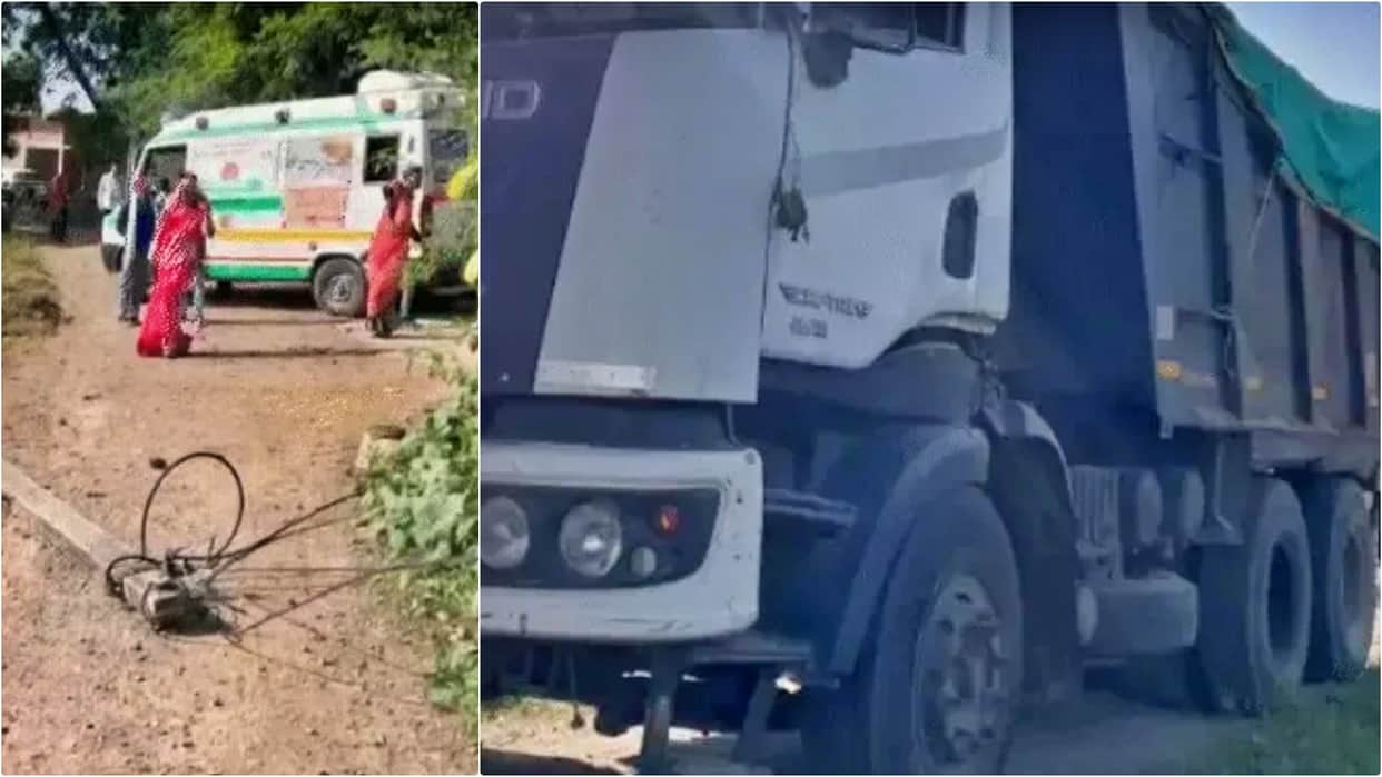 Banswara News: Wire stuck in dumper, electric pole falls, two children die