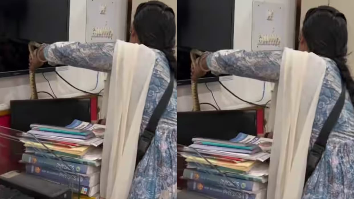 A girl fearlessly tried to catch a snake that entered her office then something happened video goes viral