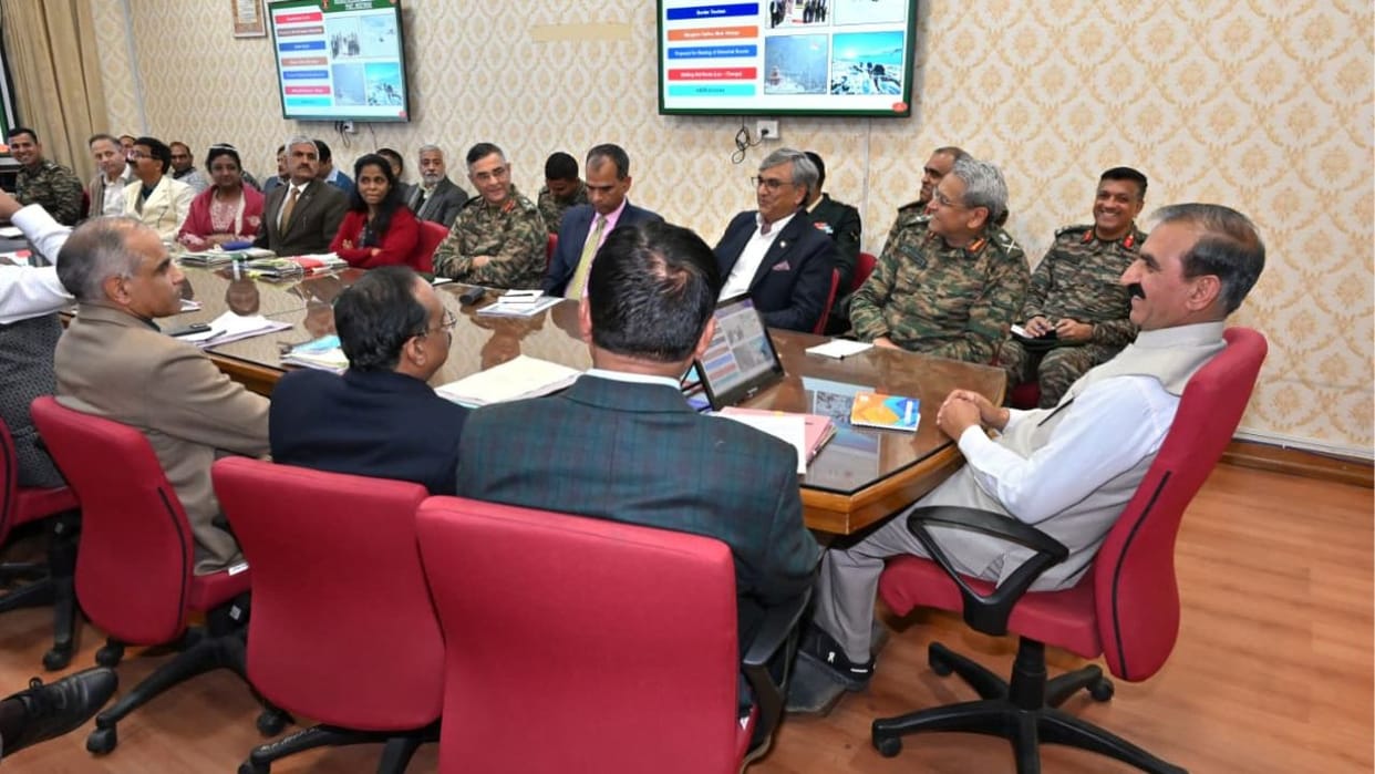 Senior officers of the Army Central Command attended the meeting chaired by CM Sukhu