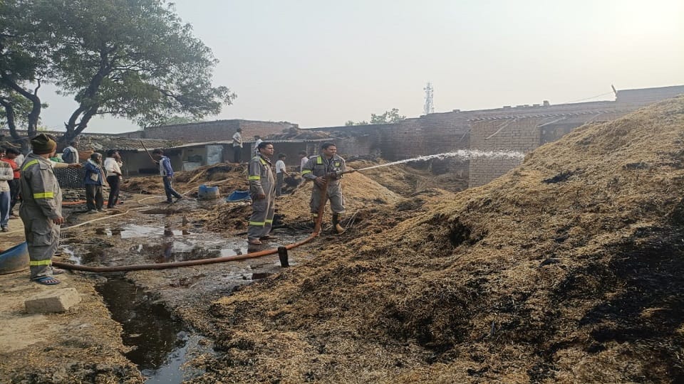 Fire breaks out in farmer Gher