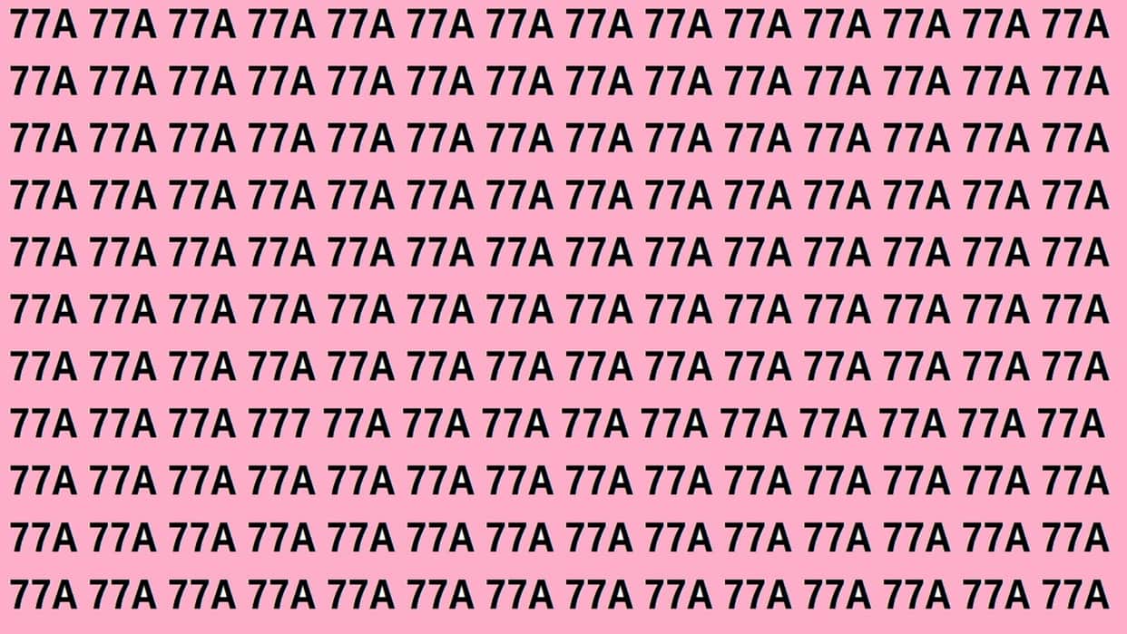 Optical Illusion IQ Test Brain Test Can You Spot 777 in 15 Seconds