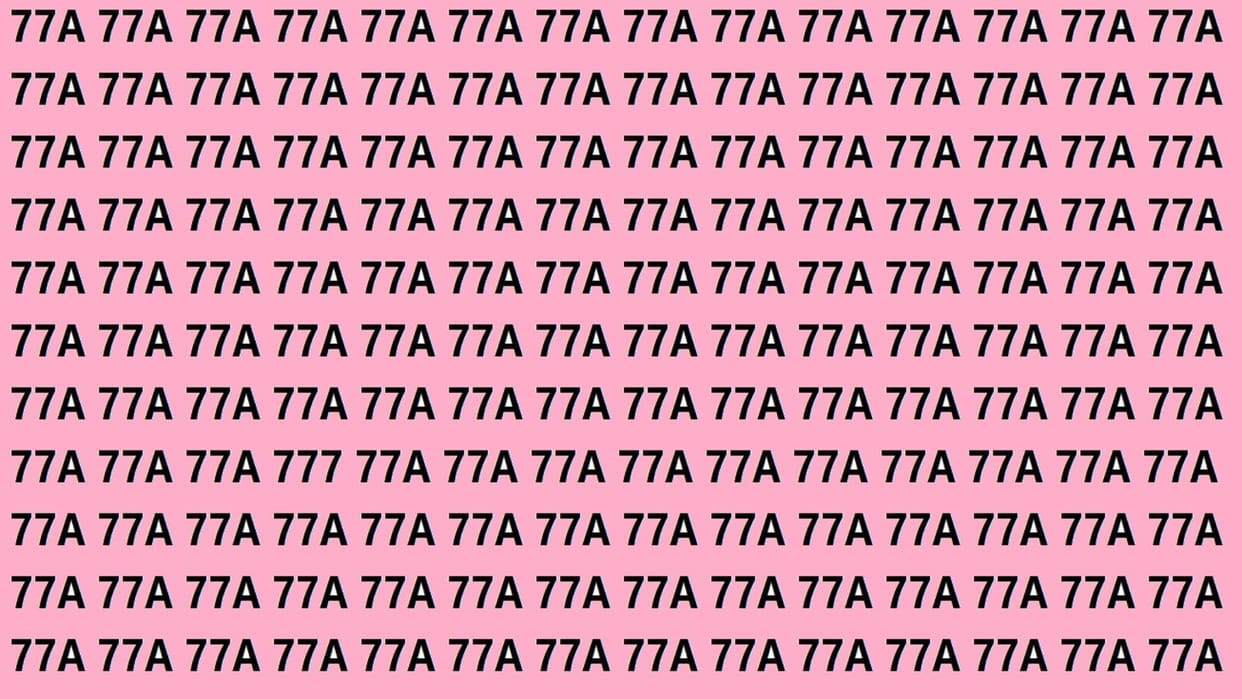 Optical Illusion IQ Test Brain Test Can You Spot 777 in 15 Seconds
