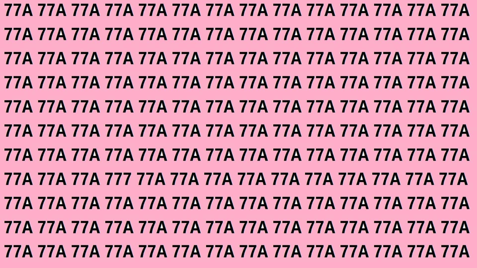 Optical Illusion IQ Test Brain Test Can You Spot 777 in 15 Seconds