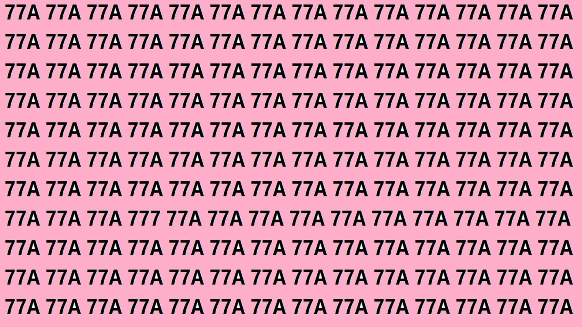 Optical Illusion IQ Test Brain Test Can You Spot 777 in 15 Seconds