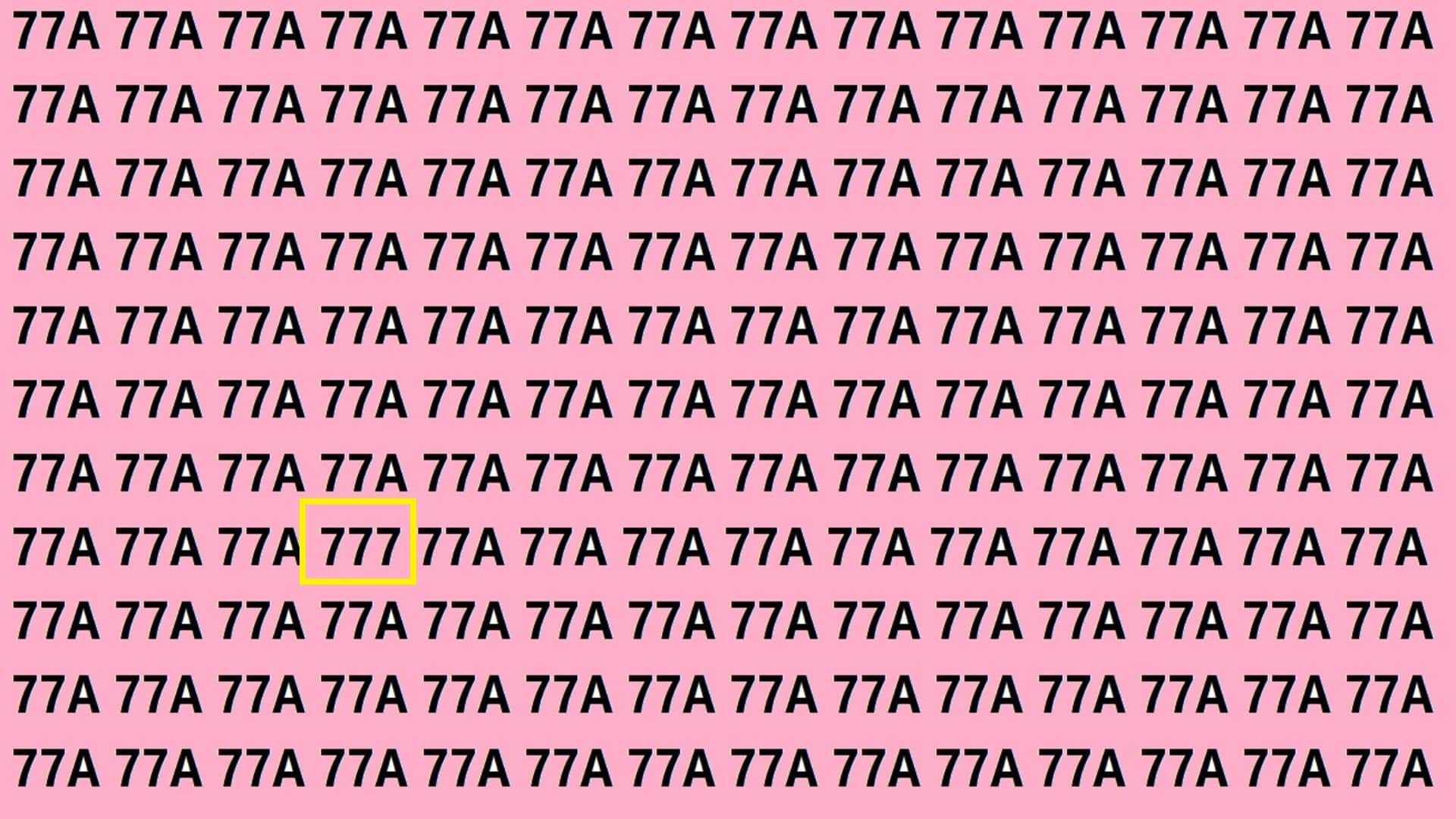 Optical Illusion IQ Test Brain Test Can You Spot 777 in 15 Seconds