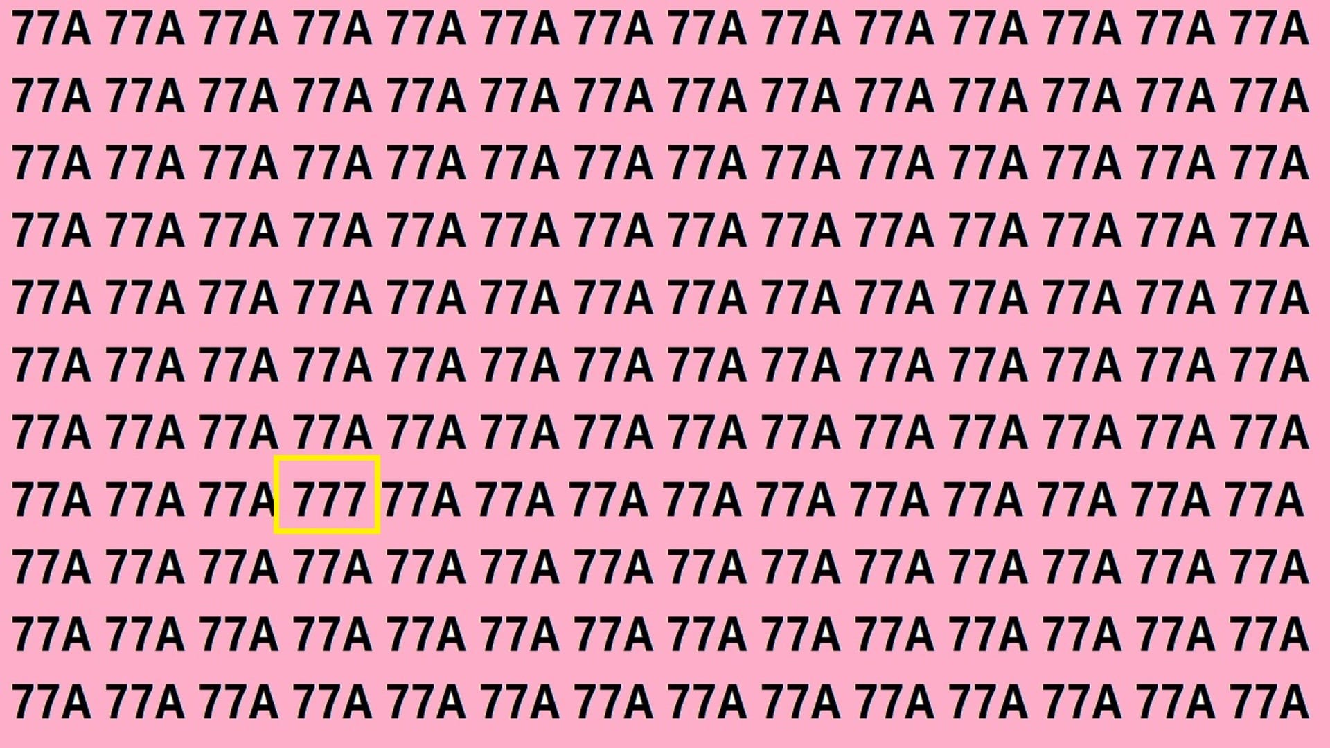 Optical Illusion IQ Test Brain Test Can You Spot 777 in 15 Seconds