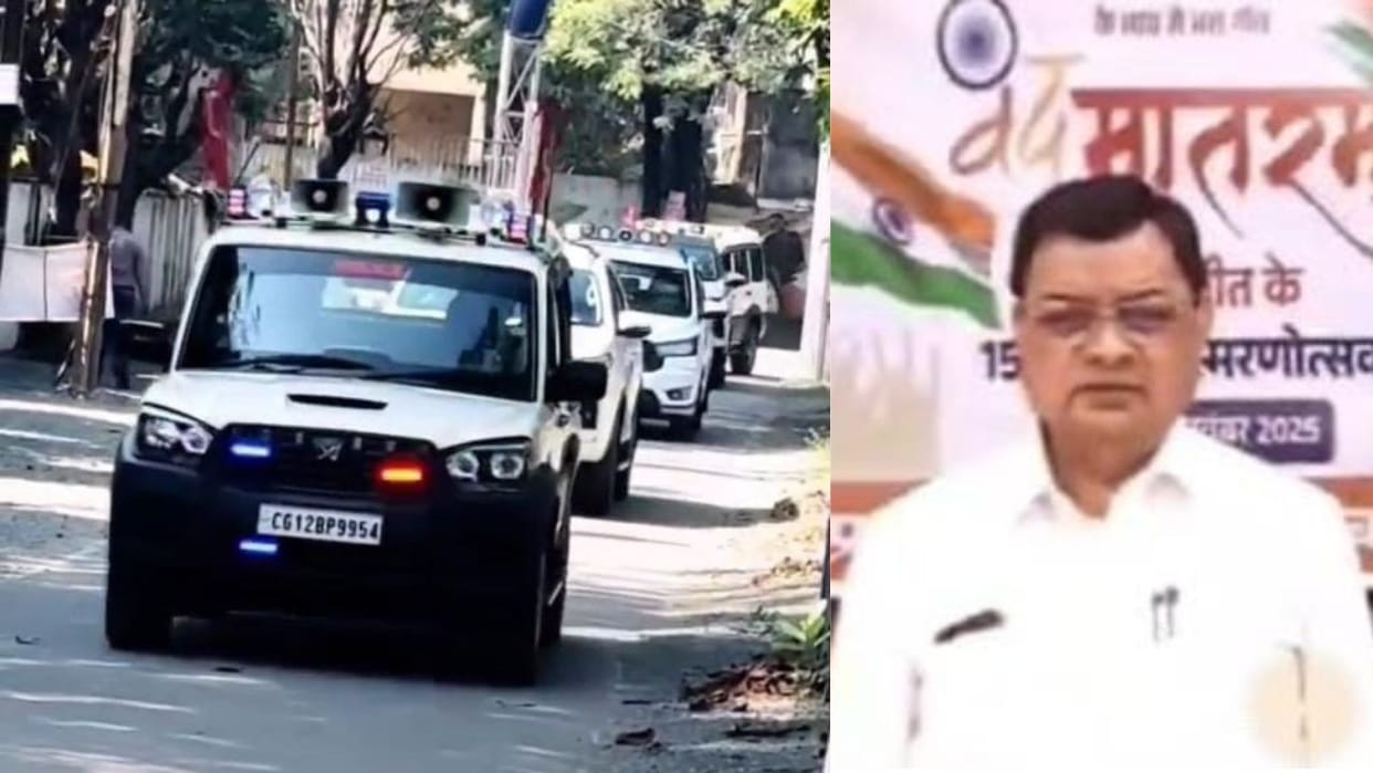Three policemen injured in accident of Labor Minister Lakhan Lal Dewangan convoy in Korba