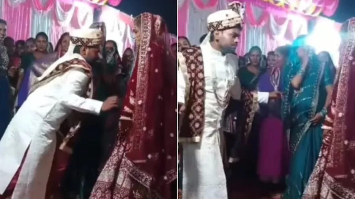 The groom danced like a peacock at the wedding leaving the bride red with embarrassment Viral Video