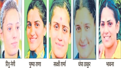 हिमाचल की महिला कबड्डी खिलाड़ी।
