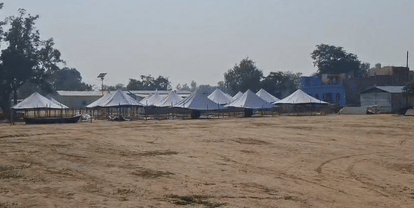 Flag hoisting ceremony: Three temporary helipads being prepared for PM Modi, tent city ready