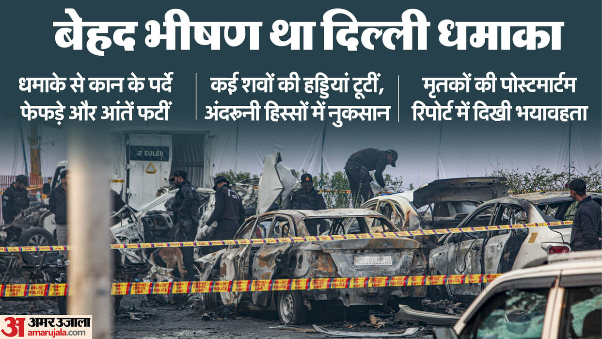 Delhi Blast Lungs and intestines ruptured eardrums ruptured by blast wave post-mortem reports revealed