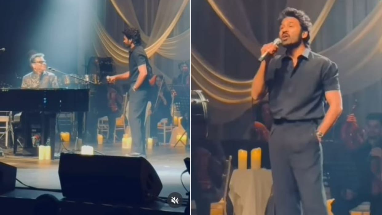 Dhanush sing song on A R Rahman Music video goes viral on social media