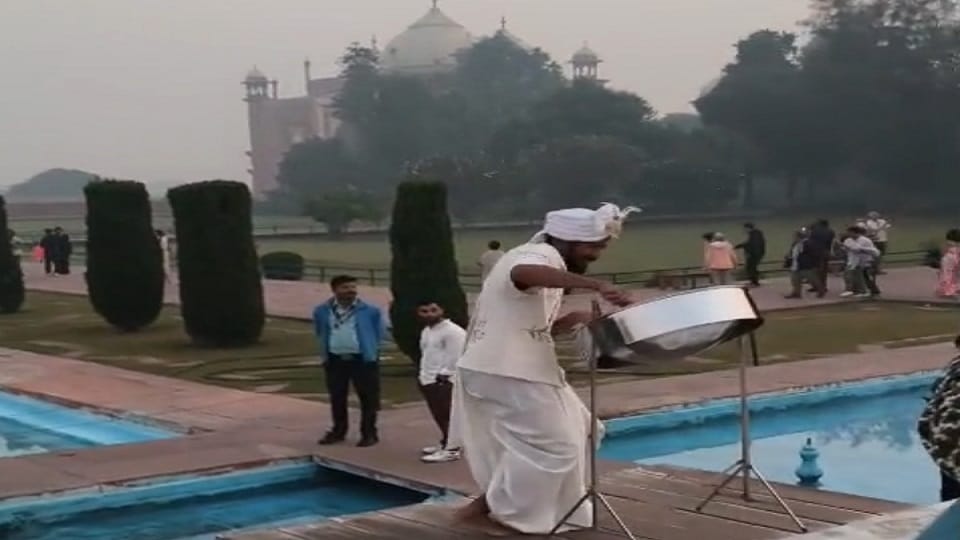 Trinidad’s Joshua Rigrello mesmerizes tourists at Taj Mahal with his steel drum performance