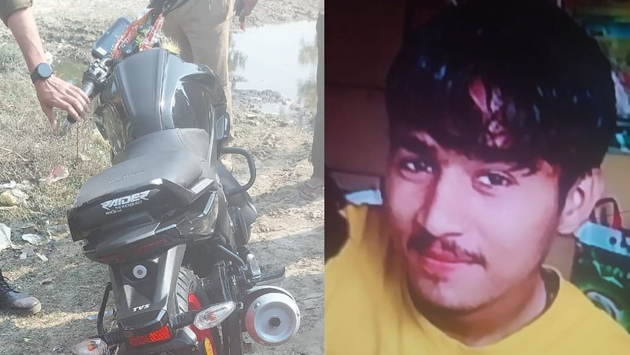 pickup truck collided with a motorcycle young man died in Budaun