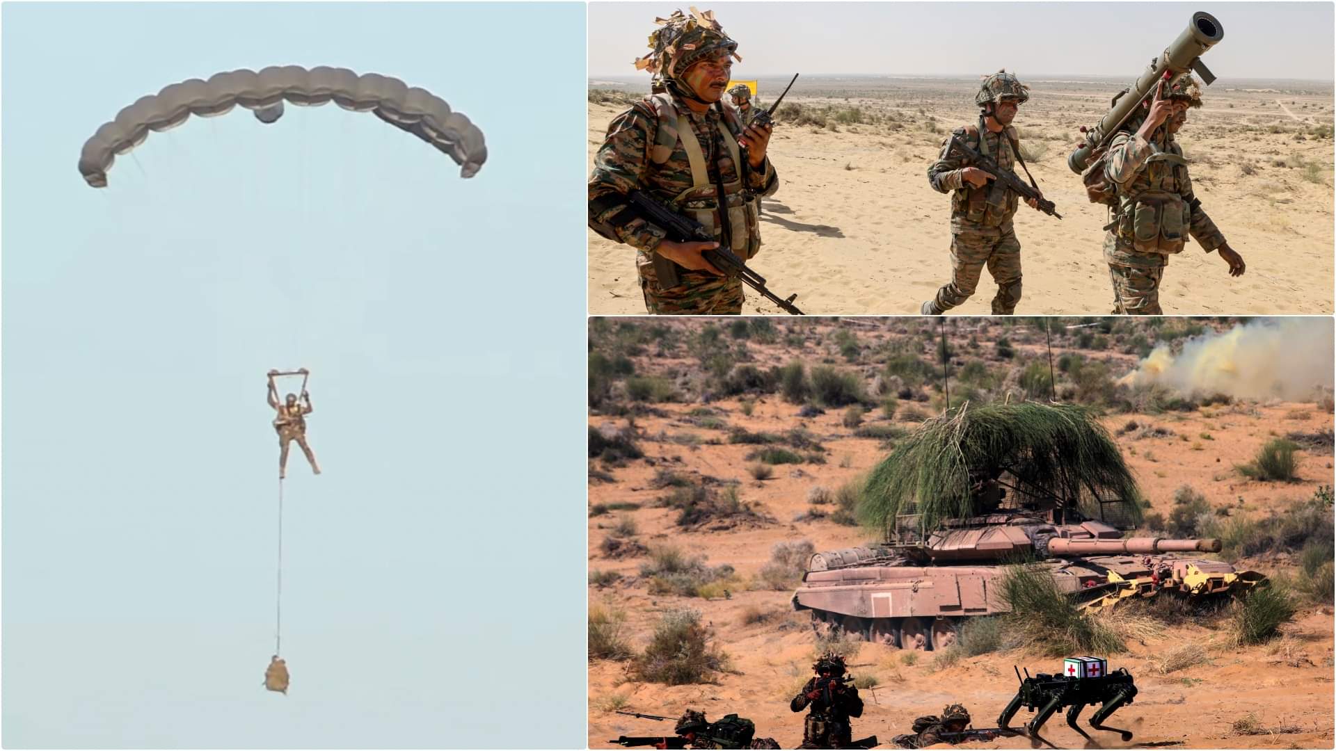 Operation Trishul Indian Army and Air Force Display War Power in desert of Rajasthan