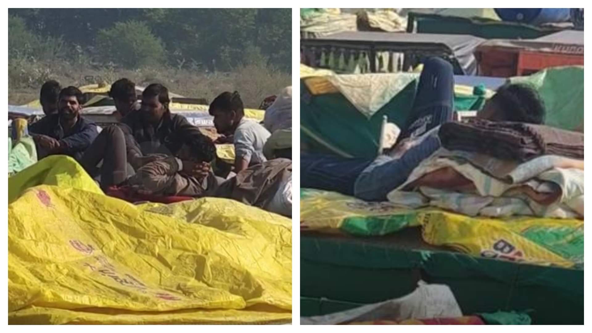 MP News Farmers Forced to Sleep Under Sky as Paddy Floods Mandis in Chilling Cold