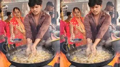 गर्म तेल में हाथ डाल लेता है शख्स