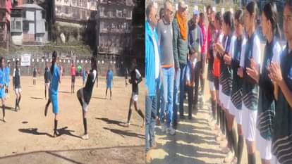 Shimla: Exciting matches were held in HPU Inter College Women's Football Competition, watch video