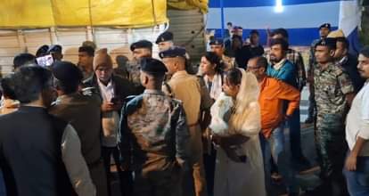 sasaram strong room truck entry ruckus bihar election 2025 dm sp investigation