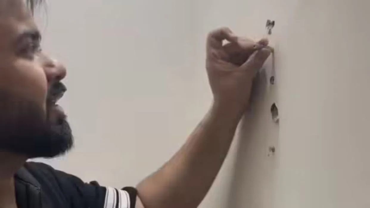 Pencil easily goes in wall of Rs 1.5 crore Noida home raising questions about the quality of the flat