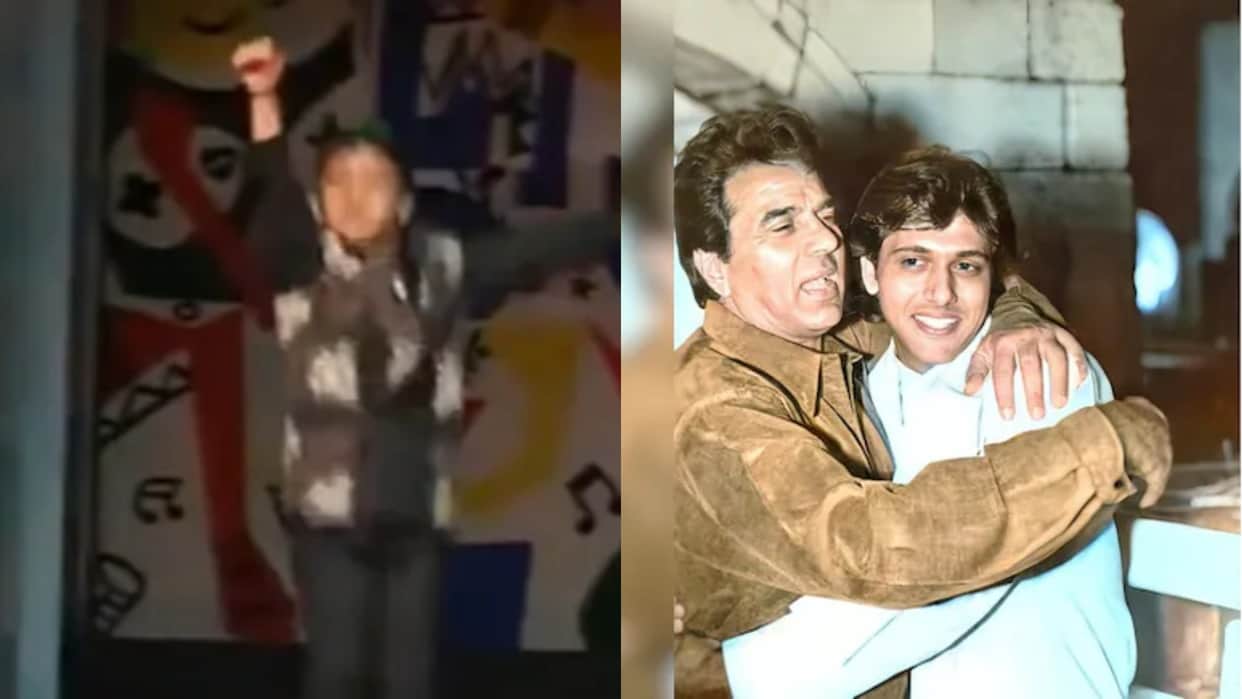 Dharmendra dance Dev Anand style and Govinda Expression child imitates all three actors in Viral Video
