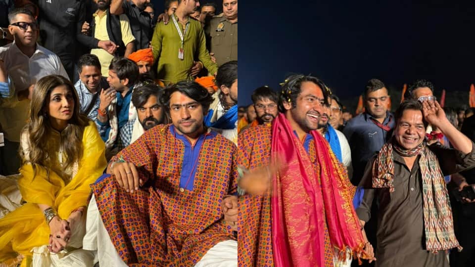 Rajpal Yadav and Shilpa Shetty participated in Sanatan Yatra of Baba Bageshwar