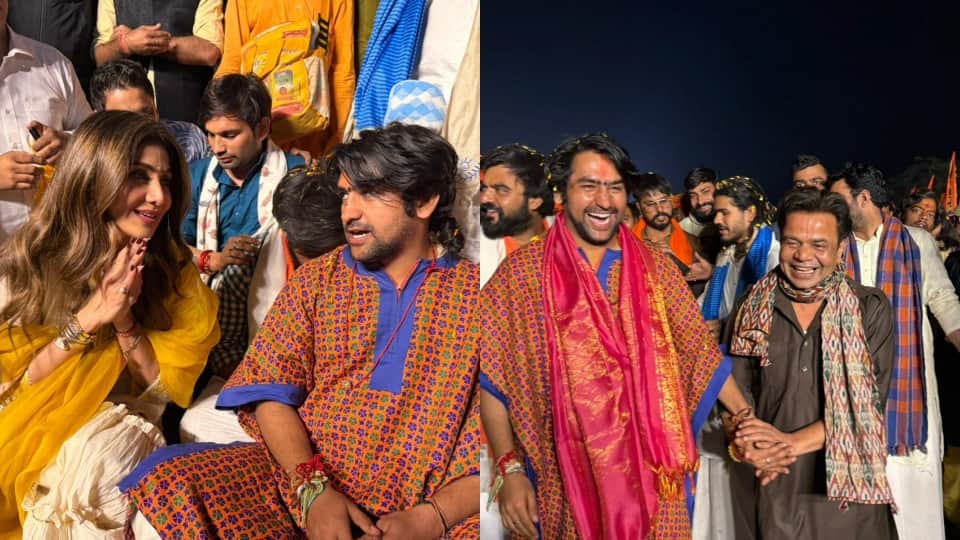 Rajpal Yadav and Shilpa Shetty participated in Sanatan Yatra of Baba Bageshwar