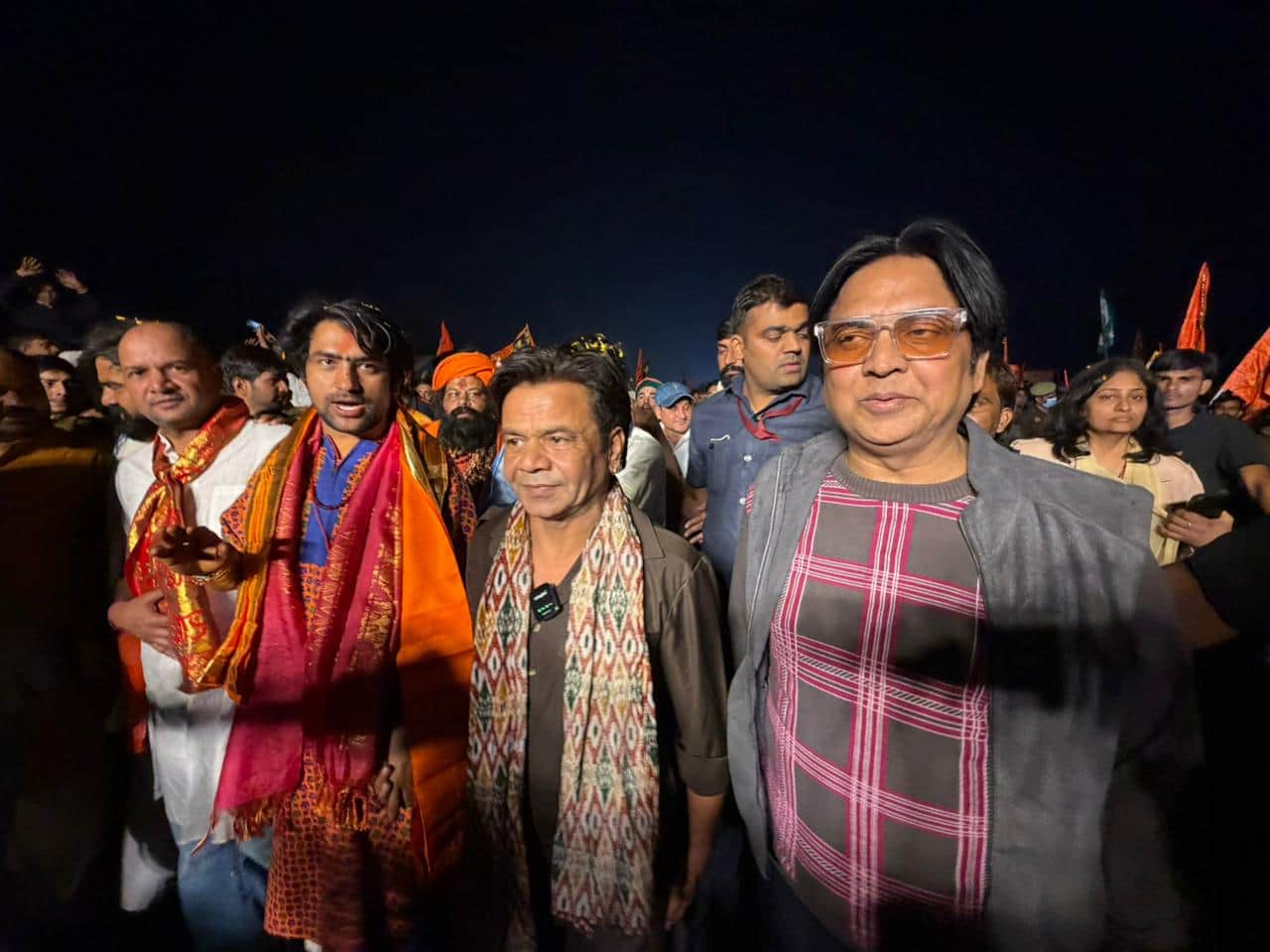 Rajpal Yadav and Shilpa Shetty participated in Sanatan Yatra of Baba Bageshwar