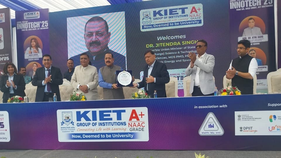 Union Minister Dr. Jitendra Singh attended Innotech 2025 organized at Kiet College