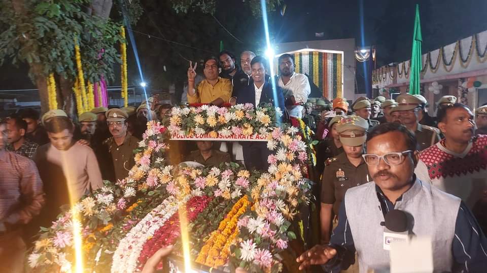 DSP Deepti Sharma Receives Grand Red Carpet Welcome in Agra Police Lines