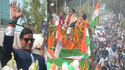 Deepti Sharma Shines in Blue Suit and Black Shades During Agra Roadshow