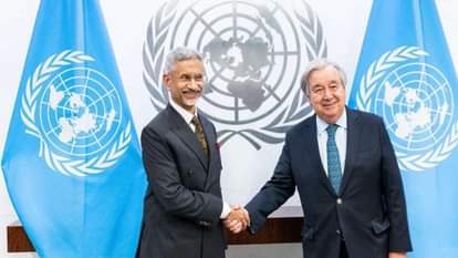 Jaishankar met Guterres during the G7 meeting important discussions on the global situation and Indias role