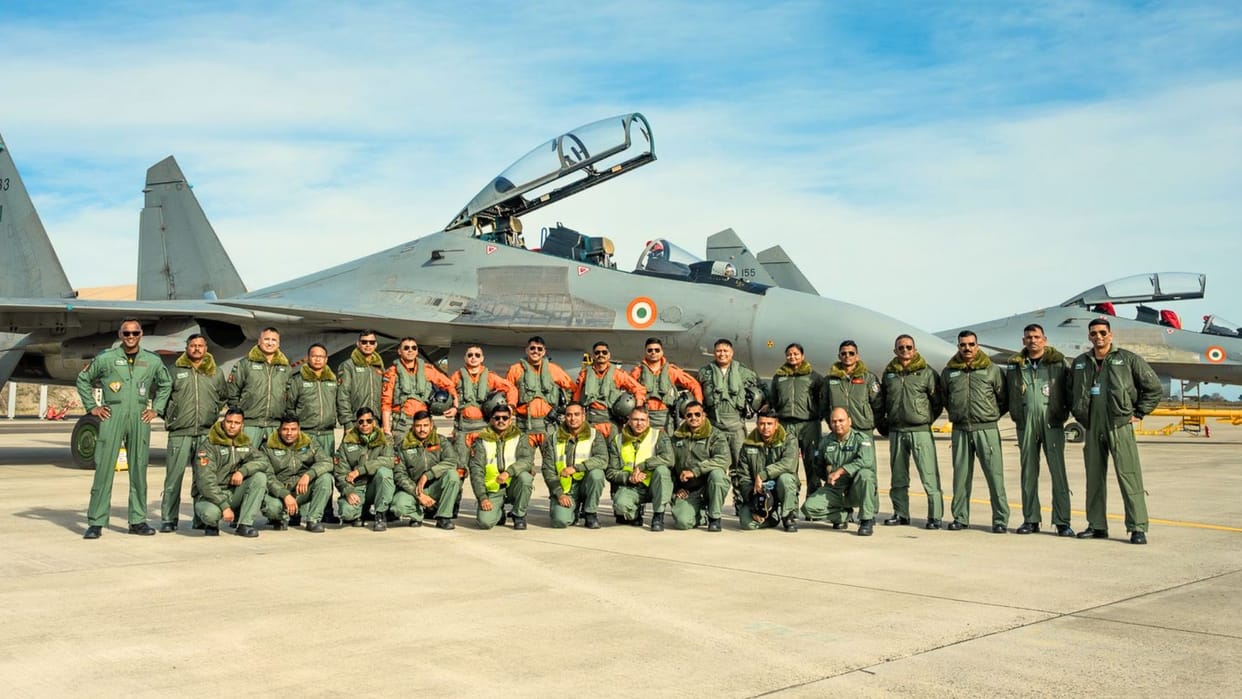 Exercise Garuda 25 Sukhoi French fighter jets flew aims refine tactics realistic operational environment