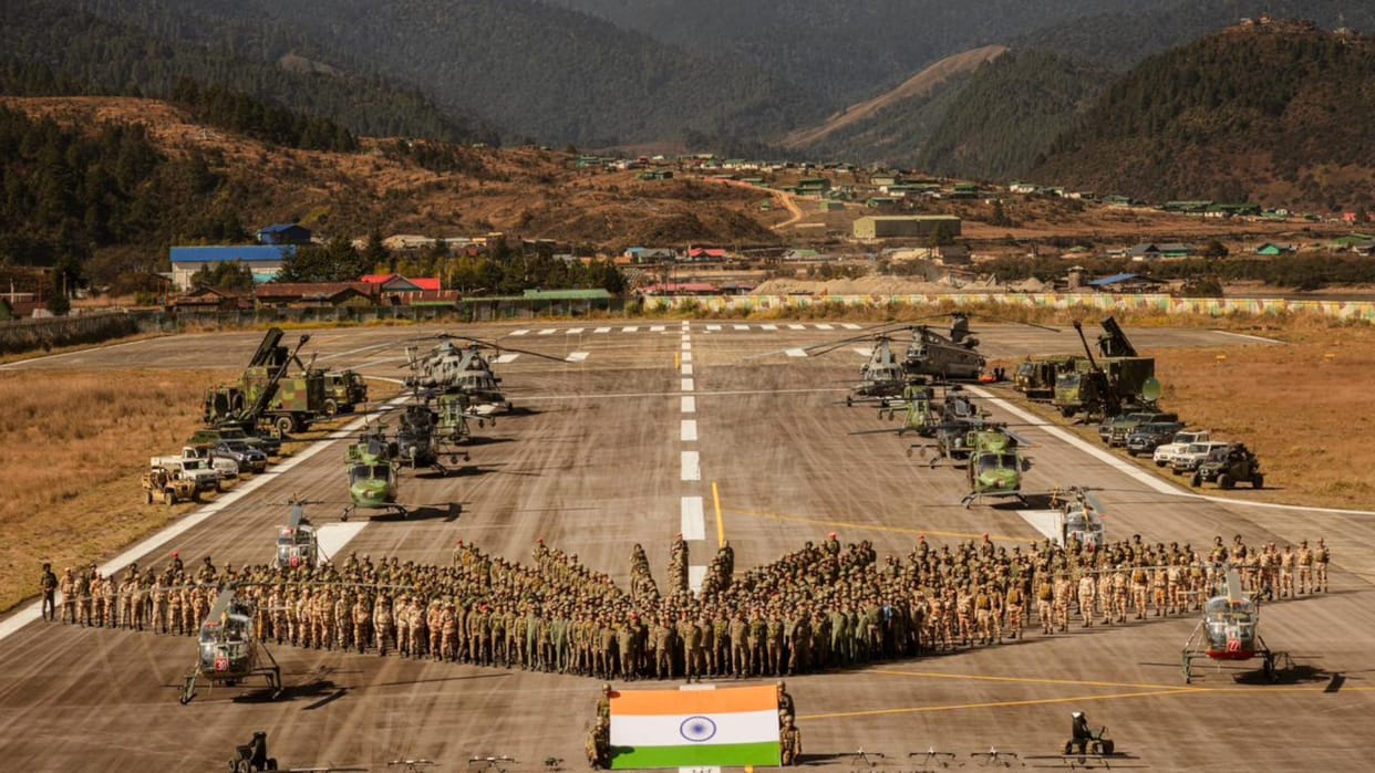All three armed forces demonstrate their strength along the India-China border; Coast Guard also conducts exer