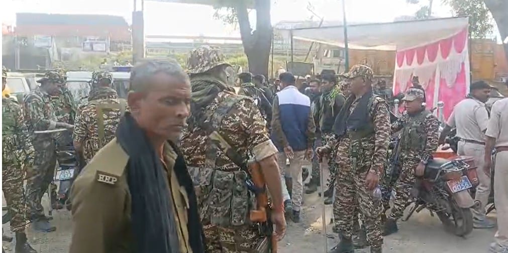 Bihar News: Flag march after counting dispute in Kaimur Section 144 imposed after violent clashes
