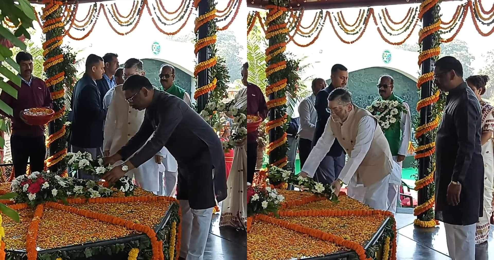 राज्यपाल और मुख्यमंत्री ने बिरसा मुंडा को दी श्रद्धांजलि