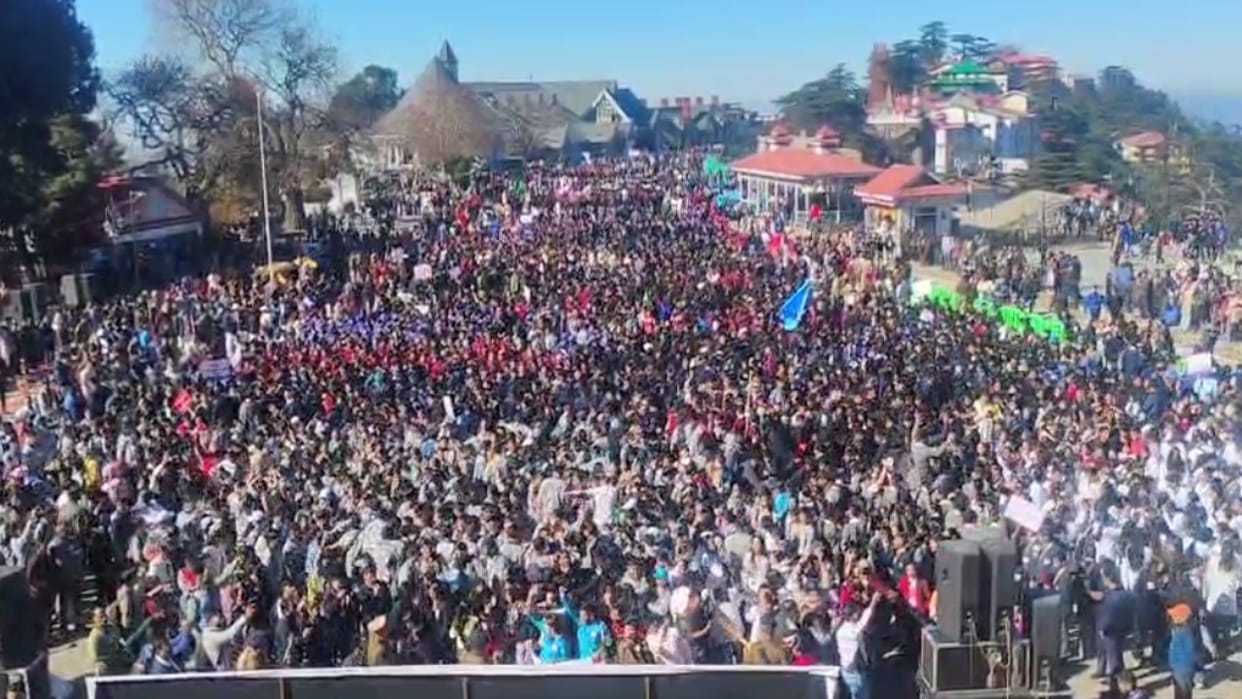 War Against Chitta: Campaign Begins in Shimla Hundreds Join Anti-Chitta Walkathon News in Hindi