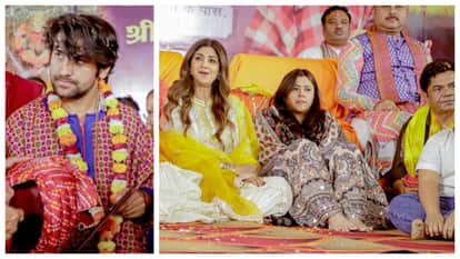 Baba Bageshwar padyatra reaceched to mathura shilpa shetty and rajpal met each other