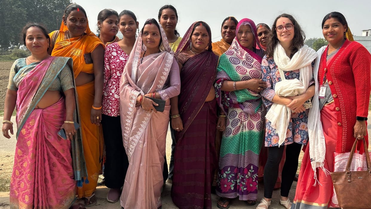 I like India Apolline from France talks to rural women learns about their problems