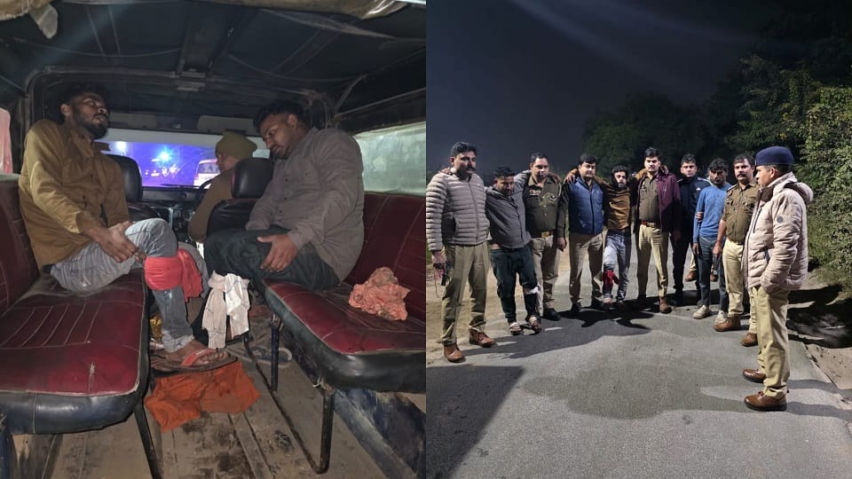 Police caught three auto thieves in an encounter