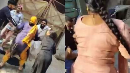 A fierce fight broke out between two parties over a dispute regarding children