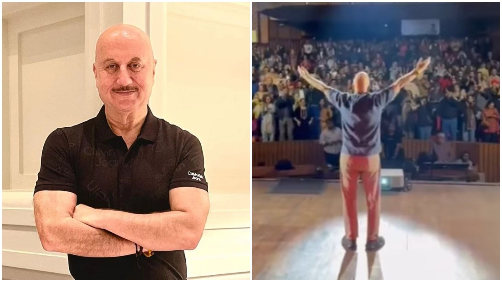 Anupam kher shares video of his autobiographical play kucch bhi ho sakta gets standing ovation