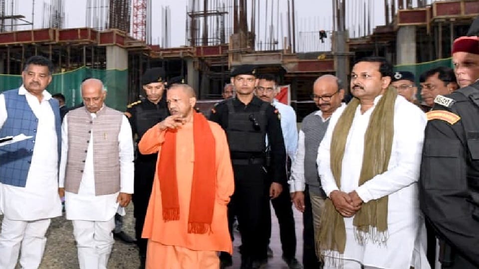 CM Yogi inspected construction work of SSF Second Battalion