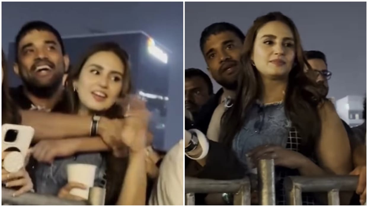 Huma qureshi with his rumoured boyfriend rachit singh video viral on social media