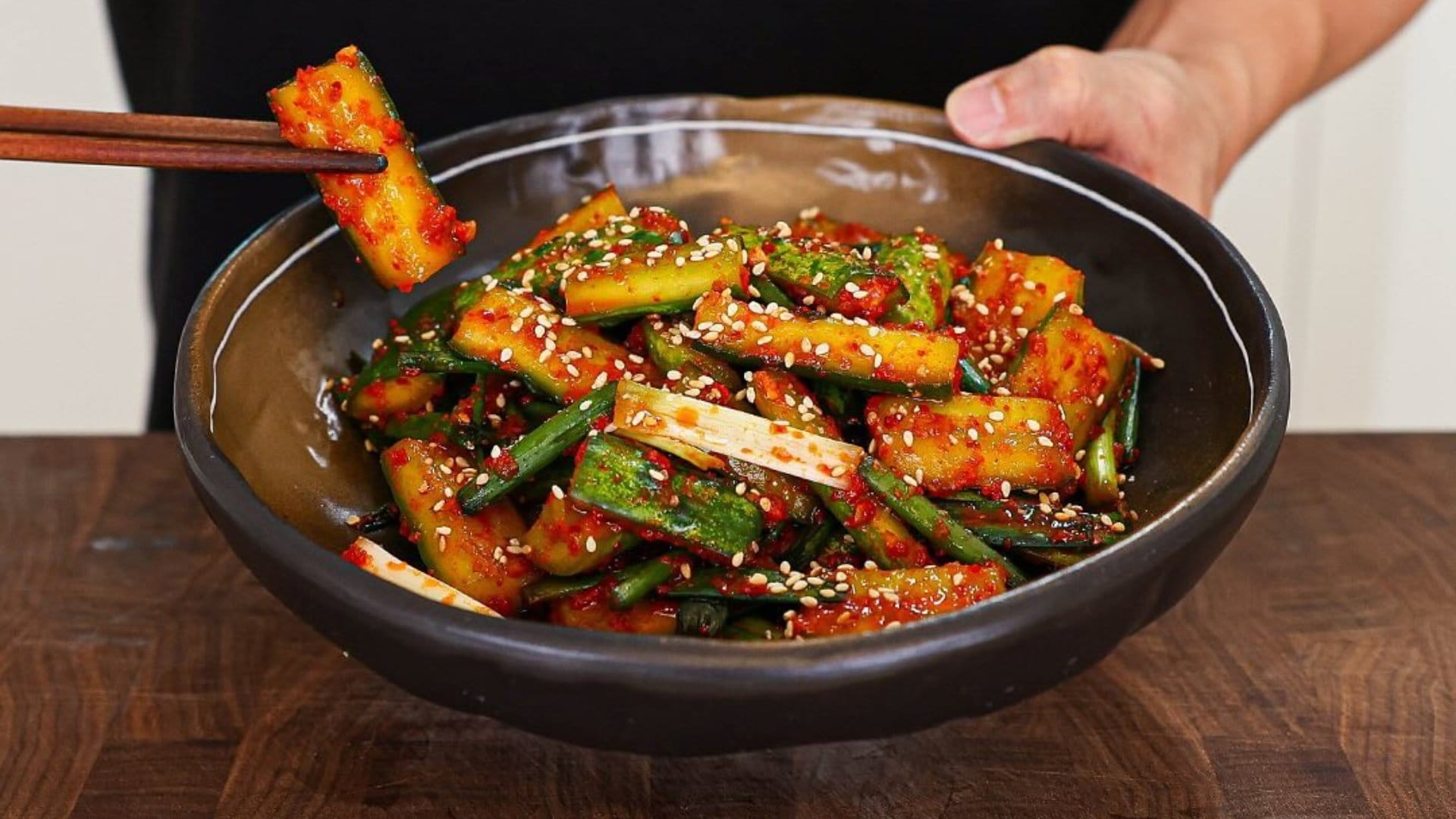 cucumber kimchi recipe how to make korean style kheera kimchi recipe in hindi