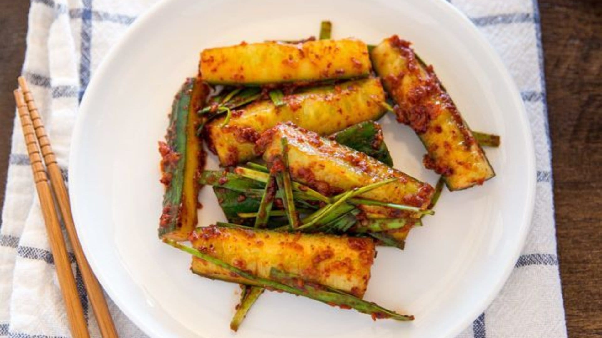 cucumber kimchi recipe how to make korean style kheera kimchi recipe in hindi