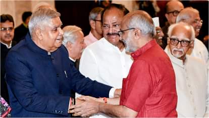 Former vice president Jagdeep Dhankhar meets Vice President cp Radhakrishnan