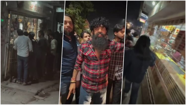 Up:वृंदावन में शराब की दुकानों को बंद कराने को लेकर हंगामा, दक्ष चौधरी के  साथ पहुंचे युवक; दौड़ी पुलिस - Uproar In Vrindavan Over Closure Of Liquor  Shops - Amar Ujala Hindi